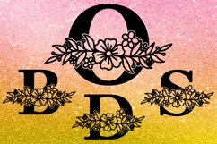 Flower Letter SVG, Floral Monogram SVG, Flower Monogram SVG Product Image 1
