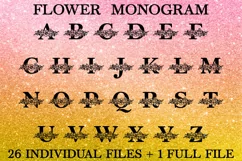Flower Letter SVG, Floral Monogram SVG, Flower Monogram SVG Product Image 2