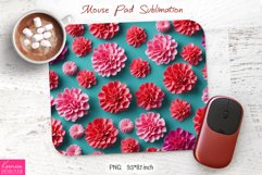 Bright Meadow Flowers Design|Flower Mouse Pad Sublimation Product Image 1
