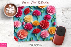 Bright Meadow Flowers Design|Flower Mouse Pad Sublimation Product Image 1