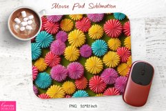 Bright Meadow Flowers Design|Flower Mouse Pad Sublimation Product Image 1