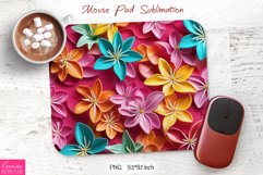 Bright Meadow Flowers Design|Flower Mouse Pad Sublimation Product Image 1