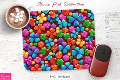 Bright Meadow Flowers Design|Flower Mouse Pad Sublimation Product Image 1