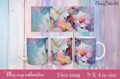 Flowers Mug Sublimation, Floral Design Mug Product Image 1