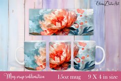 Flowers Mug Sublimation, Floral Design Mug Product Image 1