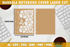 Flower Notebook Cover LaserCut | Wooden Notebook Cover Product Image 2
