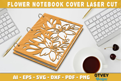 Flower Notebook Cover LaserCut | Wooden Notebook Cover Product Image 1