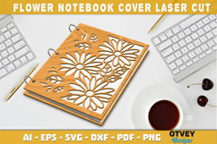 Flower Notebook Cover LaserCut | Wooden Notebook Cover Product Image 1