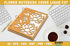 Flower Notebook Cover LaserCut | Wooden Notebook Cover Product Image 1