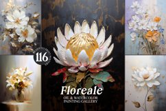 Flower oil and watercolor paintings/ floral posters / prints Product Image 1