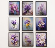 Flower oil and watercolor paintings/ floral posters / prints Product Image 7