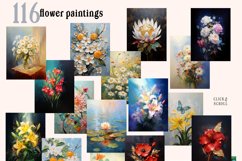 Flower oil and watercolor paintings/ floral posters / prints Product Image 5