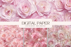 Flower Background Digital Paper Wallpaper Backdrop_1 Product Image 1