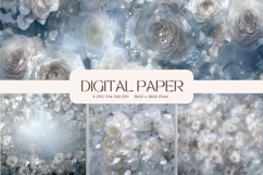 Flower Background Digital Paper Wallpaper Backdrop_17 Product Image 1