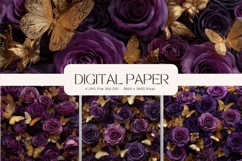 Flower Background Digital Paper Wallpaper Backdrop_33 Product Image 1