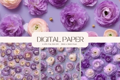 Flower Background Digital Paper Wallpaper Backdrop_30 Product Image 1
