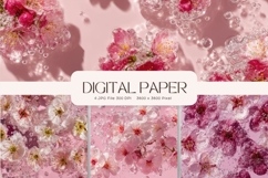 Flower Background Digital Paper Wallpaper Backdrop_24 Product Image 1