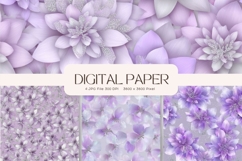 Flower Background Digital Paper Wallpaper Backdrop_10 Product Image 1