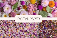 Flower Background Digital Paper Wallpaper Backdrop_54 Product Image 1