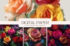 Flower Background Digital Paper Wallpaper Backdrop_76 Product Image 1
