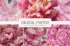 Flower Background Digital Paper Wallpaper Backdrop_12 Product Image 1