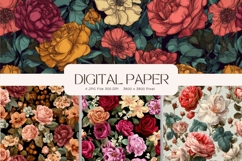 Flower Background Digital Paper Wallpaper Backdrop_67 Product Image 1