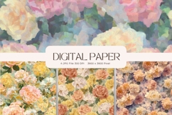 Flower Background Digital Paper Wallpaper Backdrop_79 Product Image 1