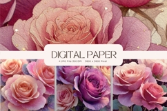 Flower Background Digital Paper Wallpaper Backdrop_27 Product Image 1