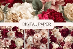 Flower Background Digital Paper Wallpaper Backdrop_53 Product Image 1
