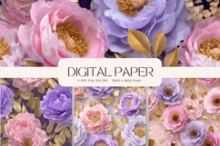 Flower Background Digital Paper Wallpaper Backdrop_23 Product Image 1