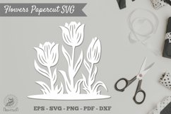 Flower Papercut SVG Product Image 1