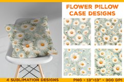 Daisies Pillowcase Sublimation Design. Pillow Sublimation Product Image 1