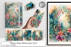 Digital Paper Flower Plant Watercolor Product Image 1