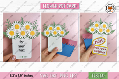 Flower Pot Card SVG, Mom Card SVG, Happy Birthday Card SVG Product Image 6