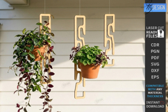 Flower Pot Hanger Laser Cut | Plant Hanger | Flower Holder Product Image 1