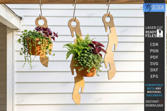 Flower Pot Hanger Laser Cut | Plant Hanger | Flower Holder Product Image 1