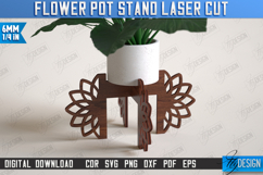 Flower Triple Pot Stands Laser Cut Bundle, Flower Holders Product Image 12