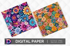 Flower Power Digital Paper Product Image 1