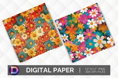 Flower Power Digital Paper Product Image 1