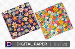 Flower Power Digital Paper Product Image 1