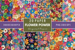 Flowers Digital Paper Bundle Product Image 1
