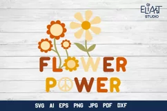 Flower Power SVG Groovy Design for Cricut and Silhouette Cutting Machines
