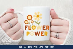 Flower Power SVG Groovy Design for Cricut and Silhouette Cutting Machines
