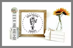 Grow Positive Thoughts SVG | Wildflower SVG Product Image 1