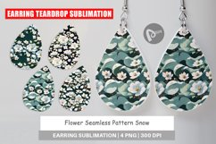 Earring teardrop Flower Seamless Pattern Product Image 1
