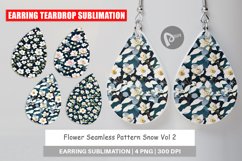 Earring teardrop Flower Seamless Pattern Product Image 1