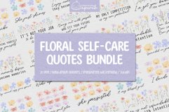 Floral Motivational Self-Care Quotes T-Shirt Design Product Image 1