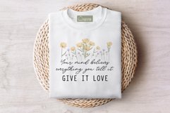 Floral Motivational Self-Care Quotes T-Shirt Design Product Image 4