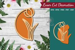 Flower Sign Laser Cut Decoration Product Image 1