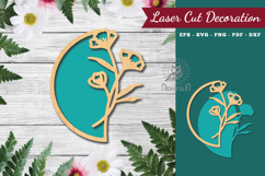 Flower Sign Laser Cut Decoration Product Image 1